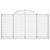 vidaXL Paniers &agrave; gabions arqu&eacute;s 4 pcs 200x30x100/120 cm Fer galvanis&eacute;