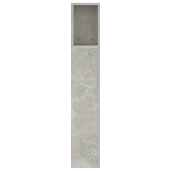 vidaXL Armoire de t&ecirc;te de lit Gris b&eacute;ton 140x18,5x104,5 cm