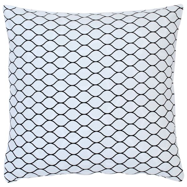 vidaXL Coussins imprimés lot de 2 Noir et blanc 40x40 cm Coton