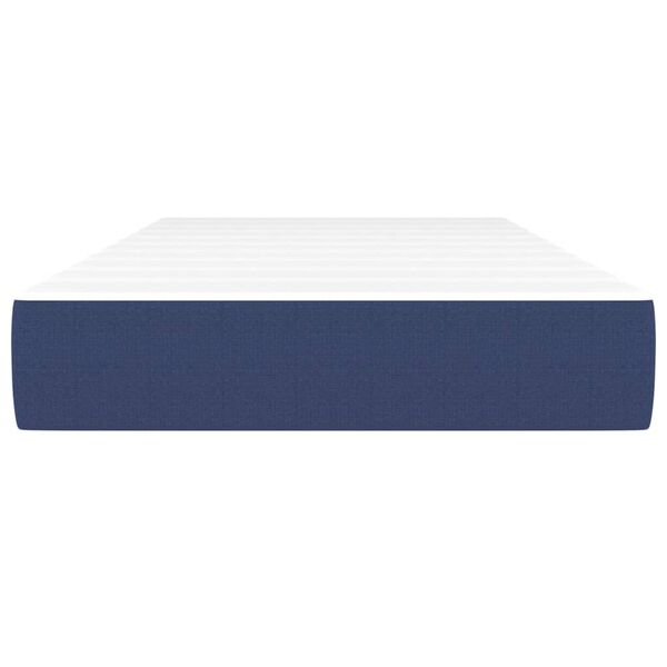 vidaXL Matelas de lit &agrave; ressorts ensach&eacute;s Bleu 100x200x20 cm Tissu
