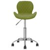 vidaXL Chaise pivotante de salle &agrave; manger Vert clair Velours