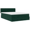 vidaXL Cadre de lit ottoman avec matelas vert fonc&eacute; 140x190 cm velours