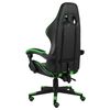 vidaXL Fauteuil de jeux vid&eacute;o Noir et vert Similicuir