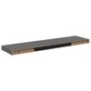 vidaXL &Eacute;tag&egrave;re murale flottante Gris brillant 90x23,5x3,8 cm MDF