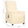 vidaXL Fauteuil de massage Cr&egrave;me Similicuir