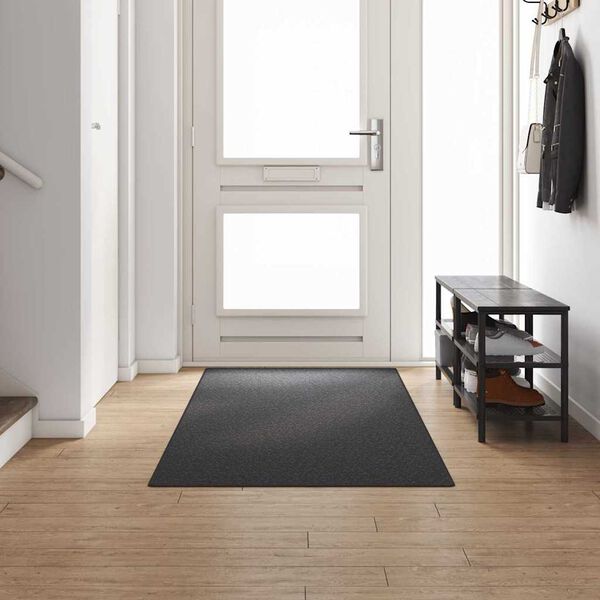 vidaXL Tapis Couloir Gris fonc&eacute; 100 x 300 cm 100% Polypropyl&egrave;ne