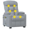 vidaXL Fauteuil de massage inclinable Gris clair Tissu