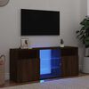 vidaXL Meuble TV avec lumières LED Chêne marron 120x30x50 cm