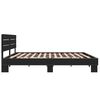 vidaXL Cadre de lit sans matelas noir 200x200 cm