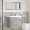 vidaXL Ensemble de meubles de salle de bain 2 pcs gris b&eacute;ton