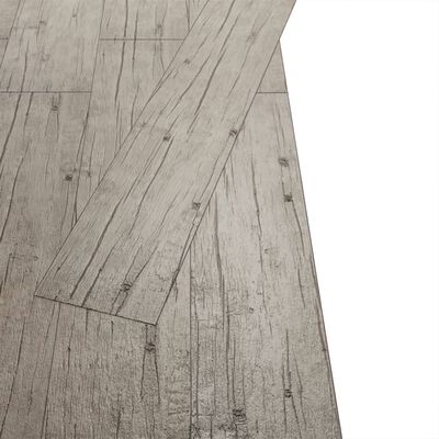 vidaXL Planches de plancher PVC 4,46 m² 3 mm Gris clair