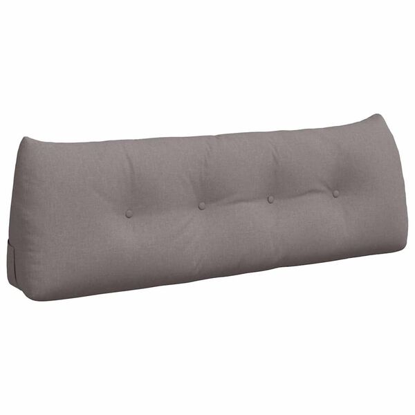 vidaXL Coussin de Dos Taupe 140 x 24 x 50 cm tissu
