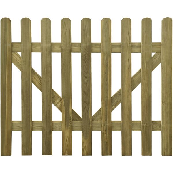 vidaXL Portail de cl&ocirc;ture &agrave; piquets 2 pcs Bois impr&eacute;gn&eacute; 300x120 cm