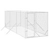 vidaXL Chenil d'ext&eacute;rieur pour chiens argent&eacute; 2x6x2 m acier galvanis&eacute;