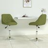 vidaXL Chaises pivotantes &agrave; manger lot de 2 vert clair velours
