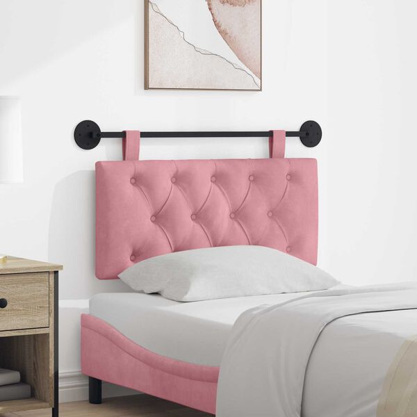 vidaXL T&ecirc;te de lit suspendue Rose 100 x 55 x 7 cm Velours
