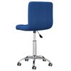 vidaXL Chaise pivotante de salle &agrave; manger Bleu Tissu