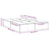 vidaXL Cadre de lit avec rangement Bois Ancien 150 x 200 cm