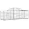 vidaXL Paniers à gabions arqués 2 pcs 200x50x60/80 cm Fer galvanisé