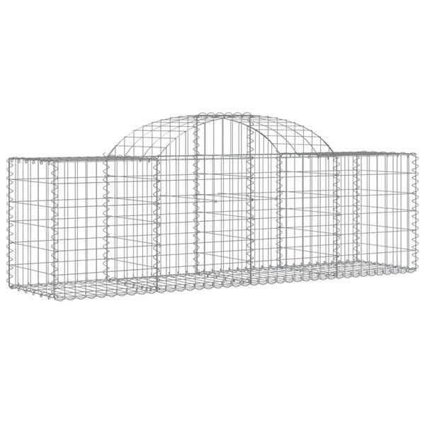 vidaXL Paniers à gabions arqués 2 pcs 200x50x60/80 cm Fer galvanisé