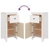 vidaXL Buffet blanc 40x35x80 cm bois massif de pin