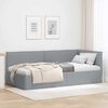 vidaXL Cadre de lit d'angle Gris clair 100 x 200 cm Velours