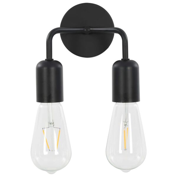 vidaXL Lampe murale Noir E27
