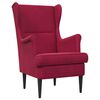 vidaXL Fauteuil Bordeaux Velours
