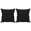 vidaXL Canapé 3 places avec oreillers noir 180 cm tissu microfibre
