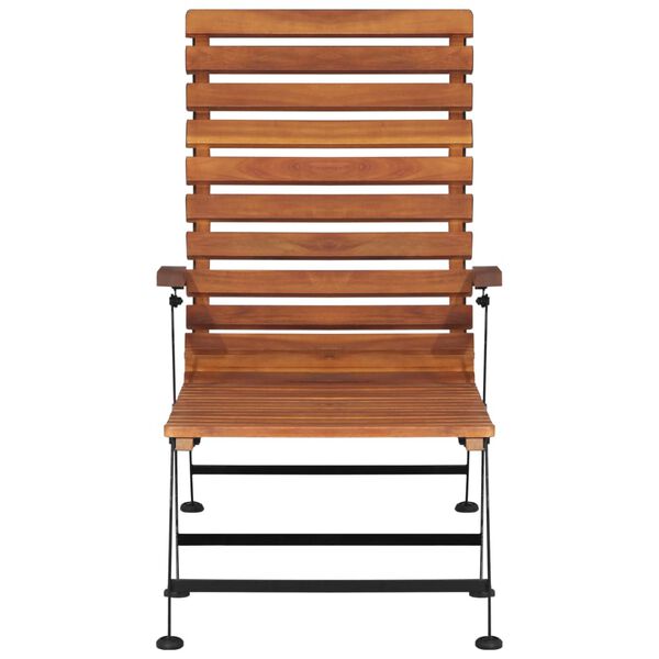 vidaXL Chaise de terrasse d'extérieur Bois d'acacia solide