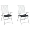 vidaXL Coussins de chaise de jardin lot de 2 noir 50x50x4 cm