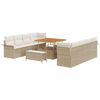 vidaXL Ensemble de canap&eacute; de jardin Beige et cr&egrave;me