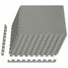 vidaXL Tapis de sol de piscine 12 pc Gris 4,32 m&sup2; Mousse EVA