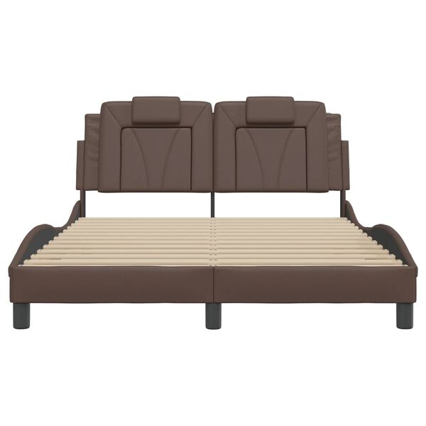vidaXL Cadre de lit Viana sans matelas marron 120x200 cm similicuir