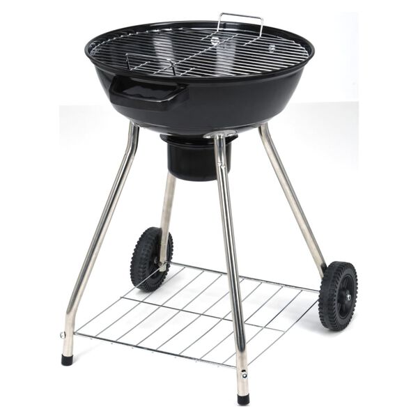 ProGarden Barbecue sur roues 47 cm noir