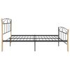 vidaXL Cadre de lit sans matelas noir métal 200x200 cm