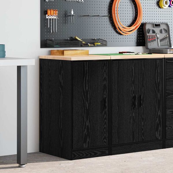 vidaXL Armoire de rangement de garage noir 40x51x85 cm bois de pin