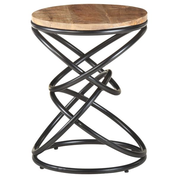 vidaXL Table d'appoint 40x40x52 cm Bois de manguier massif brut