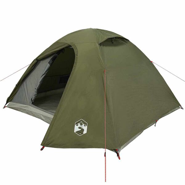 vidaXL Tente de camping &agrave; d&ocirc;me 3 personnes vert olive imperm&eacute;able