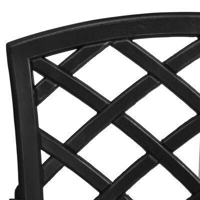 vidaXL Chaises de jardin lot de 6 fonte d'aluminium noir