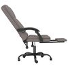 vidaXL Fauteuil de massage inclinable de bureau Taupe Tissu