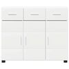 vidaXL Buffet FLORIN Blanc 88,5 x 30,5 x 73 cm Bois d'ing&eacute;nierie