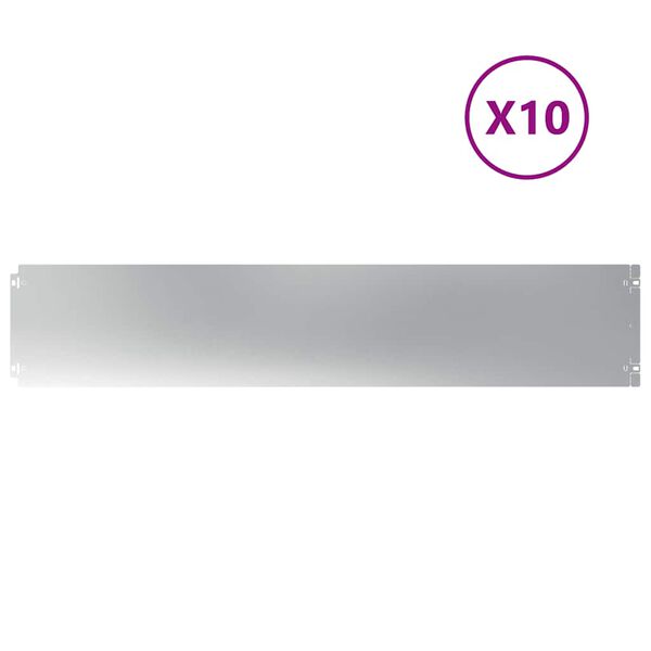 vidaXL Bordures de pelouse 10 pcs 20x103 cm acier galvanis&eacute;