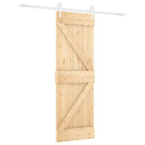 vidaXL Porte coulissante Naturel et Blanc 70 x 210 cm
