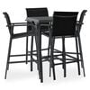 vidaXL Ensemble de bar de jardin 5 pcs Noir