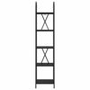 vidaXL &Eacute;tag&egrave;re Ch&ecirc;ne noir 40 x 30 x 183 cm Bois d'ing&eacute;nierie