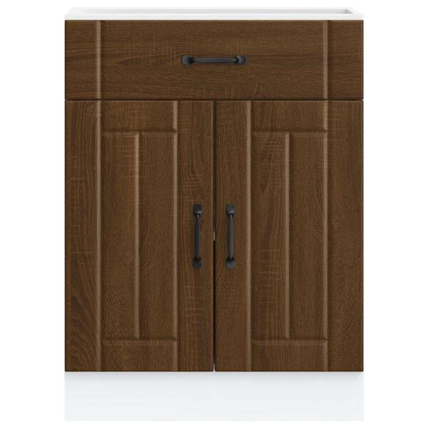 vidaXL Armoire de cuisine Lucca chêne marron bois ingénierie