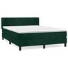 vidaXL Sommier &agrave; lattes de lit et matelas Vert fonc&eacute; 140x190cm Velours