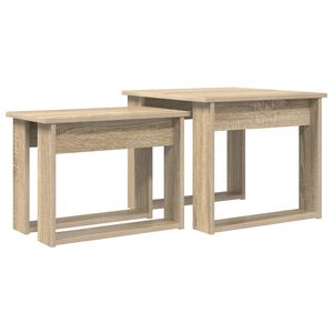 vidaXL Ensemble de tables basses 2 pcs Ch&ecirc;ne Sonoma Bois d'ing&eacute;nierie
