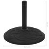 vidaXL Socle de parasol Noir B&eacute;ton Rond 15 kg